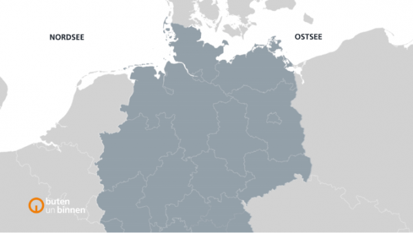 Eine Beispielabbildung der Karte der nördlichen Teils Deutschlands