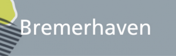 Ein Ausschnitt der Landkarte von Bremerhaven mit dem Wort Bremerhaven