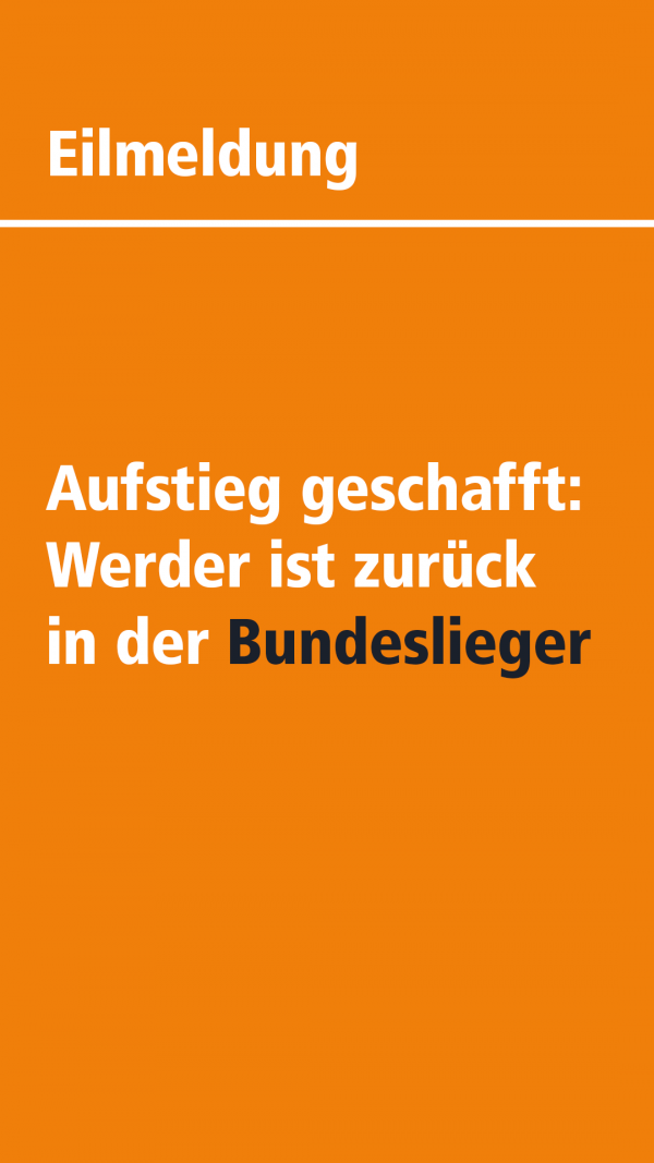 Eine Beispielabbildung für Posts mit einer Eilmeldung auf oranger Fläche
